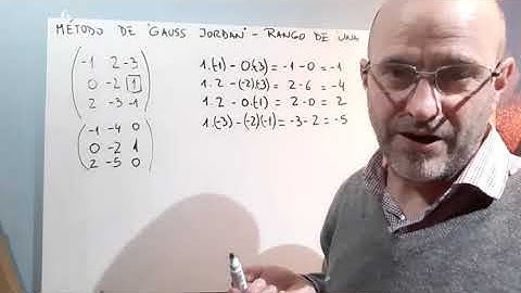 Método de Gauss Jordan - Rango de una matriz