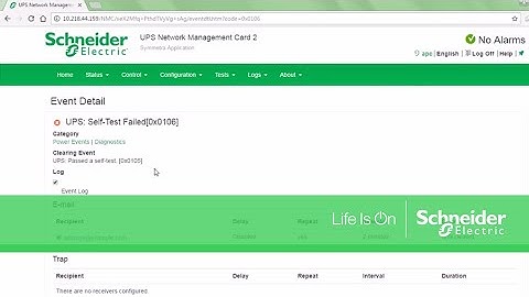 Configuring Clearing Events in APC Network Management Card (NMC2) | Schneider Electric Support
