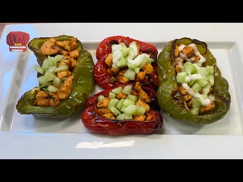Pimientones rellenos de pollo