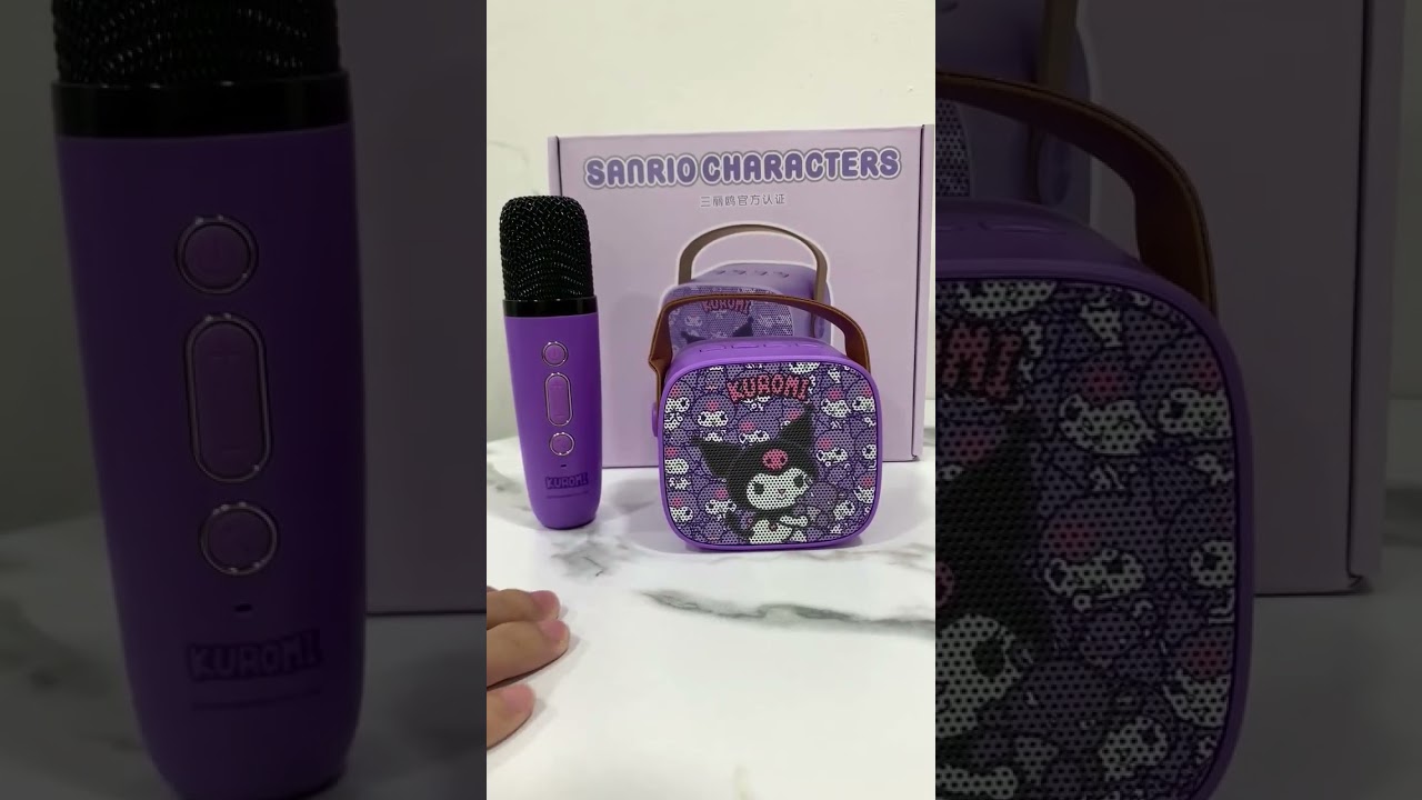 Kuromi Mini Karaoke Speaker Microphone Original Sanrio 😍 #sanrio #kuromi #bluetoothspeaker #cute
