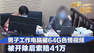 男子工作电脑藏64g不雅视频，被开除后不服，索赔41万#庭审纪实 FULL