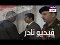 الرئيس صدام حسين يقلد كبار قادة الحرس الجمهوري أوسمة الشجاعة من بينهم ابنه قصي بغداد 23 ديسمبر 1999 