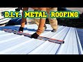 How to install 5rib metal roofing panels on solid sheet decking for beginners