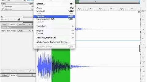 Adobe Soundbooth Tutorial 03 01. File Menu