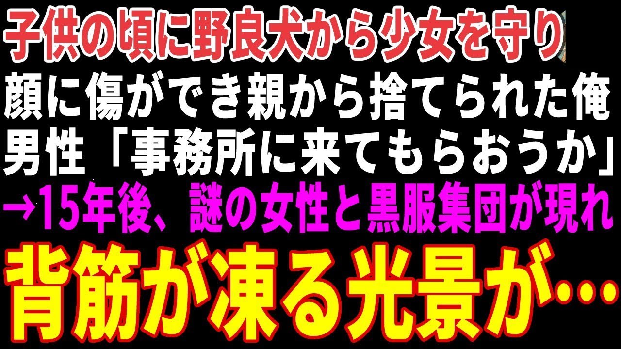 【感動する話】中1の頃、少女を庇った顔の傷で家族に捨てられ孤独に生きていた俺→15年後、謎の美女と黒服集団が俺の前に現れた結果 【朗読・スカッと】