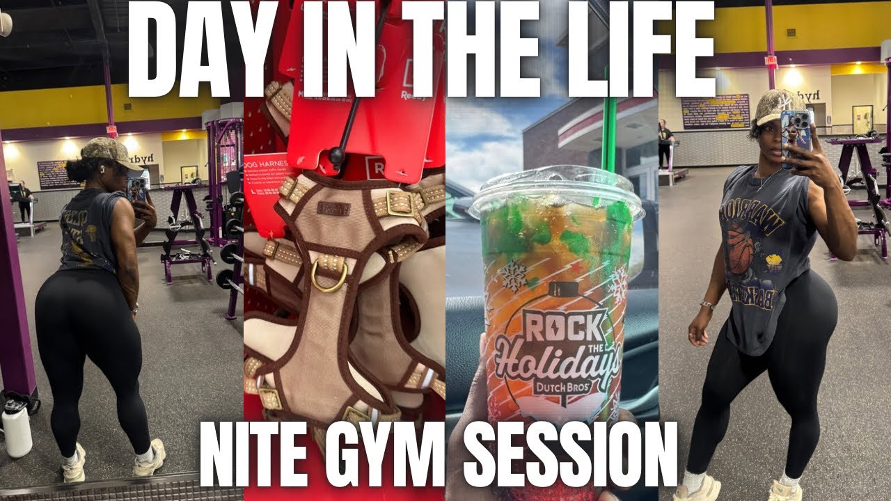 Day in the life | Glute & Quad workout at planet fitness | Dutch bros ...