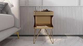 HOMARY | Modern Gold Nightstand