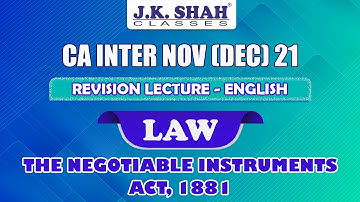 The Negotiable Instrument Act,1881| English