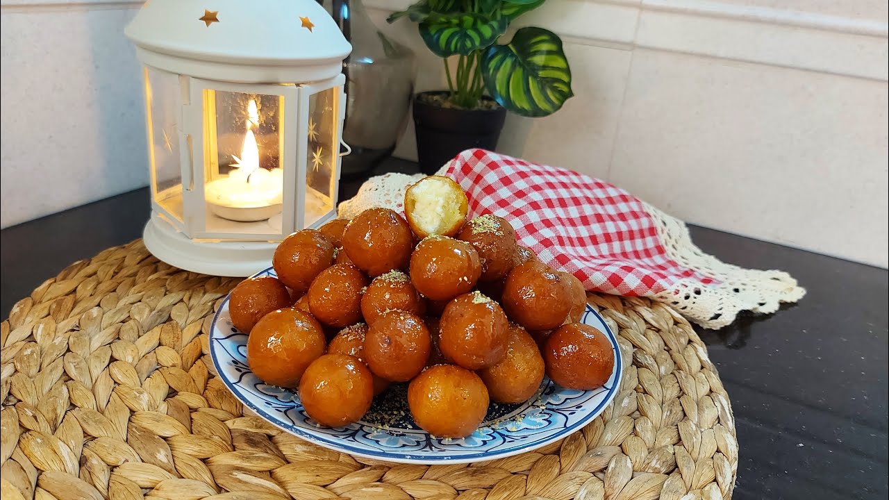 لقيمات محشيه بالجبن، Luqaimat with cheese