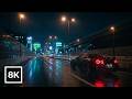 Tokyo Rainy Night Drive 🌧️ / 8K 60fps HDR / Rain & Car Sounds for Sleep (No Music, Binaural)