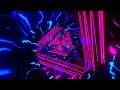 1hour 4k metallic Blue Red color neon tunnel abstract tunnel background video loop 4k animation live