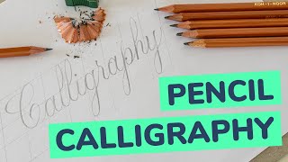 Pencil Calligraphy Tutorial For Beginners ( FREE Worksheets)