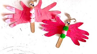 Easy Handprint Butterfly Craft with Paper