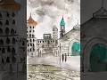 Streets of Europe Watercolor Art | Street watercolor Impression #art #streetart #watercolor #shorts