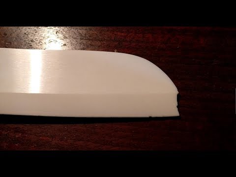 Sharpening a Ceramic Knife (with a broken tip)