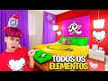 Criei um quarto dos elementos dos rosa