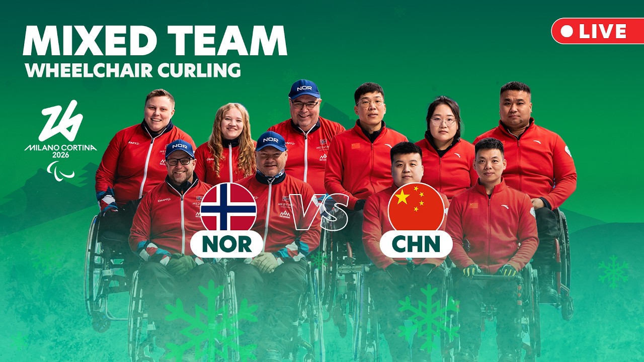 🔴LIVE: NOR 🇳🇴 vs 🇨🇳 CHN | Wheelchair Curling – Mixed Team Round Robin | 9 Mar | Milano Cortina 2026