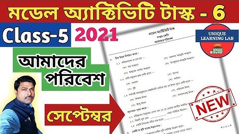 Class-5, Amader Poribesh (আমাদের পরিবেশ), Part-6, Model Activity Task-2021 September//WBBSE