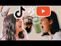 TIKTOK VS YOUTUBE SISTER CHALLENGE IN THE KITCHEN *hilarious* | Maia GV