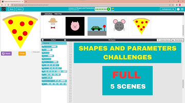 Code.org Full - Lesson 4 Shapes Parameters | Shapes and Parameters Challenges | Make a Shape Scene