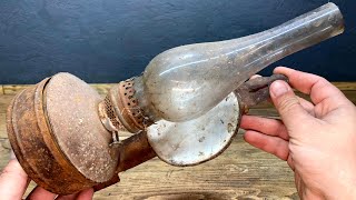 Rusty Oil Lamp  Restoration