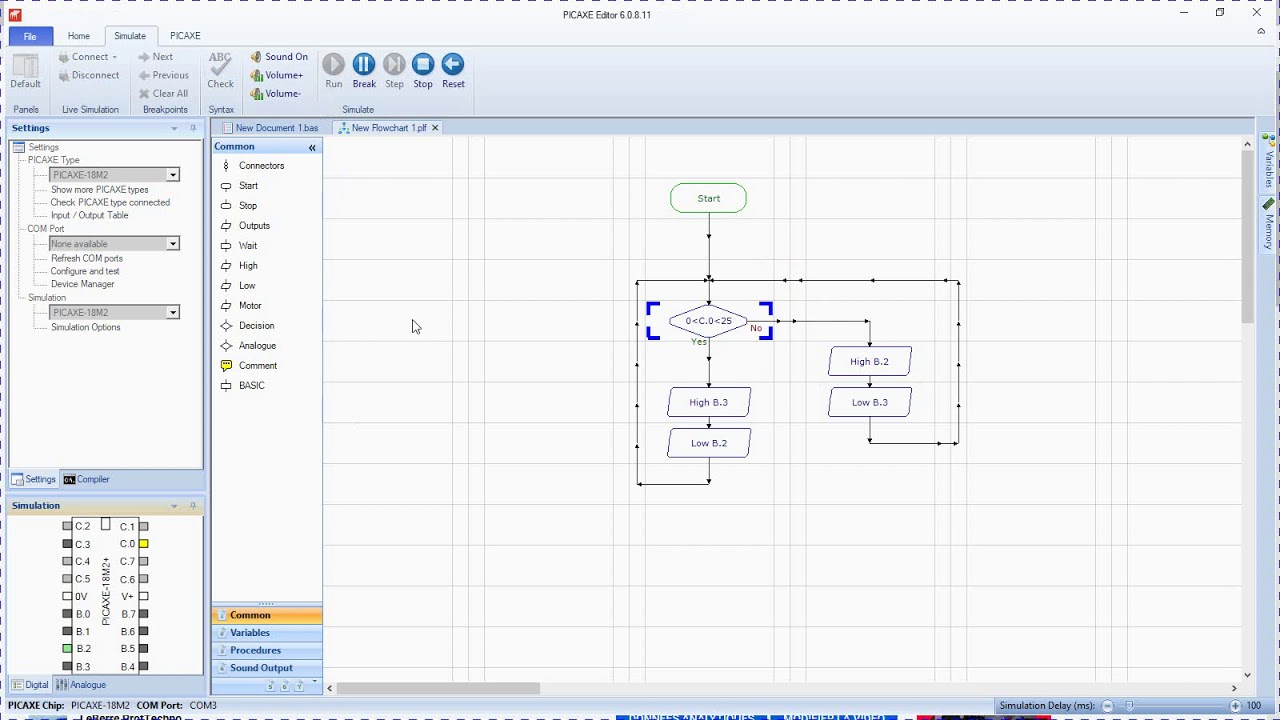 4 Simulation Picaxe YouTube