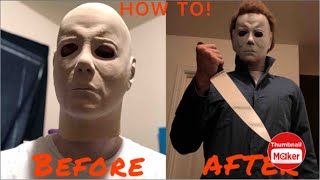How To Paint a HalloweeN 1978 Michael Myers Mask!