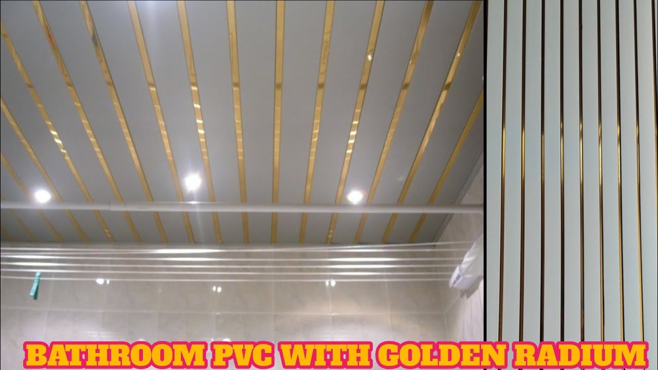 😍 Bathroom PVC Design Tutorial With golden Radium Patti Flotad Panel PVC Clinging 2026