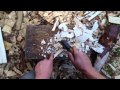 Hand carving a wooden spoon   from log to spoon