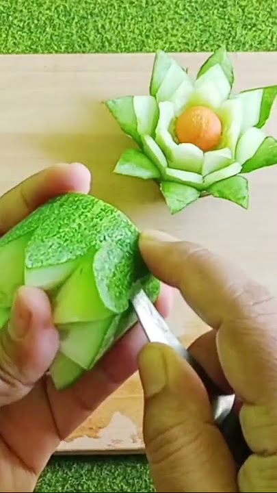 Garnish timun!! mudah banget cocok untuk pemula..