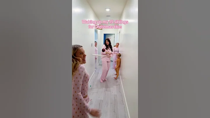 Waking up 16 kids for Christmas like… 😳😂 #shorts