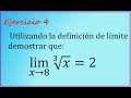 Demostración de límite por definición (Ejercicio 4)
