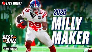 Fantasy Football Best Ball Live Draft | 2026 DraftKings Milly Maker