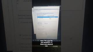 How to increase your page file size. #shorts #shortsfeed #shortsvideo #windows #computer #technology