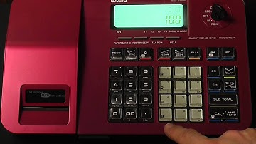 Casio se-s100 Cash register Tutorial - How to use the x/time date button
