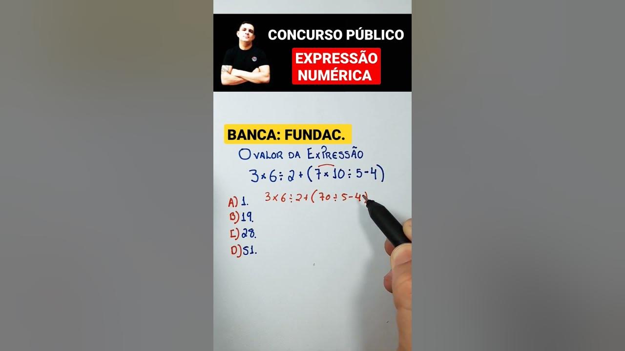 Expressão numérica #matemática #enem #vestibular #concursospublicos  #concursos, Expressão numérica #matemática #enem #vestibular  #concursospublicos #concursos, By Prof. Leo - Escolhi Aprender Matemática