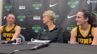 Hear from Caitlin Clark, Taylor McCabe and Lisa Bluder after Iowa's big win over FGCU