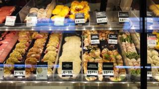 the meat counter at Hyvee