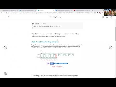 Daniel Liang C++ Video: Section 18.11 Brute-Force Algorithm