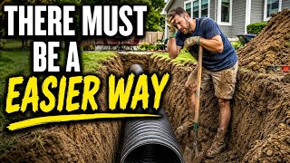 Easy Shallow DIY Digging for Drainage Discharge Lines - Work Smarter, Not Harder