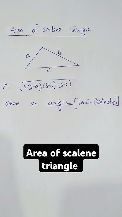 area of scalene triangle 📐 - YouTube