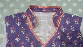 Neck Design With Stylish Ban For Kurti And Shirt Cutting And Sching Winter Special