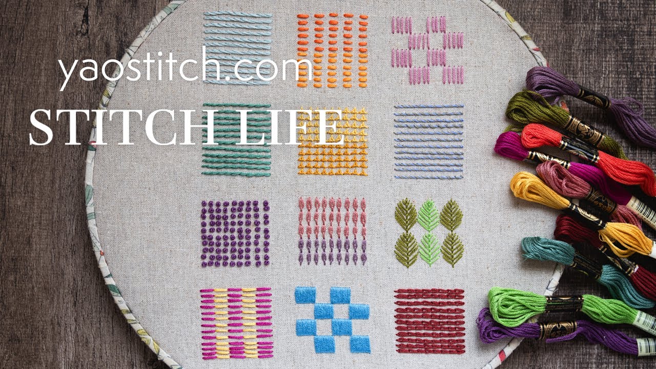 刺繡課 l 必學的12種基礎針法 Hand Embroidery for Beginners