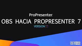 Aprende Mas con videotools"Como conectar OBS hacia ProPresenter7 Atravez de NDI"