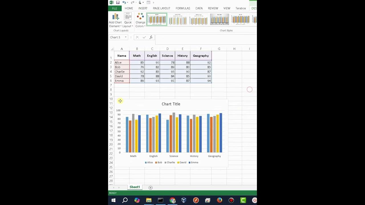 2D Bar Chart in Excel #exceltips #exceltricks #tech #tipsandtricks ...