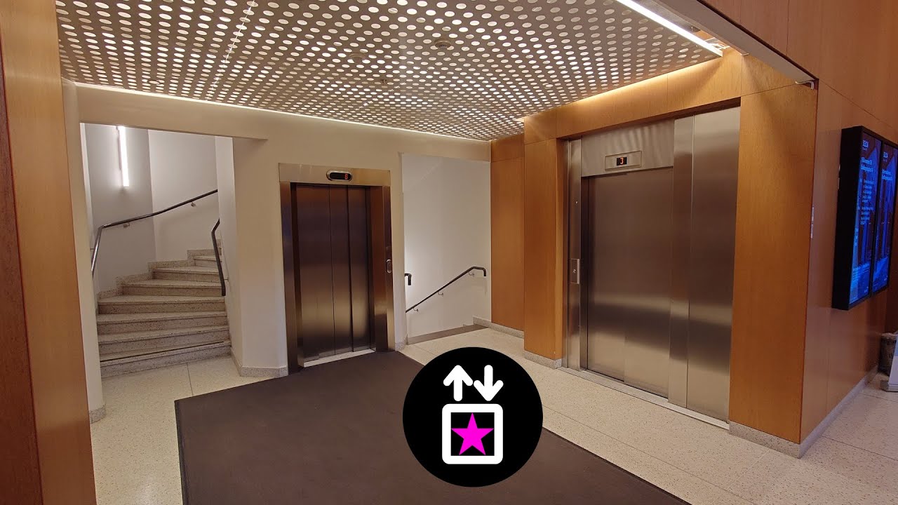 2x 2013 KONE MaxiSpace & MonoSpace MRL-Traction Elevators @ Lindhagensgatan 76, Stockholm, Sweden!