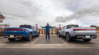 Rivian R1T Max vs Large Pack Highway Range / Capacity Test! $10k Gives You How Much More Range?! screenshot 5