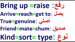 تعلم اللغة الإنجليزية للمبتدئين :تعلم مرادفات جديدة للمزيد من التغيرLearn synonyms words