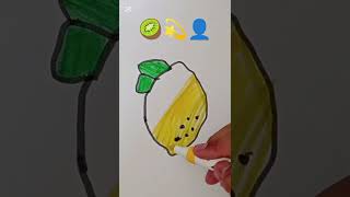 Lemon🍋,Colored paints  #colored #drawing #art