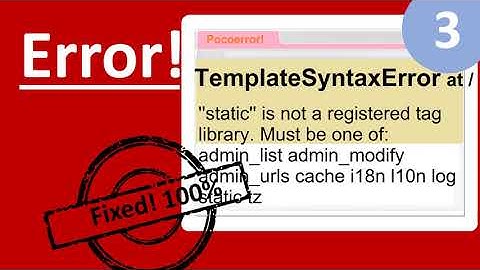 TemplateSyntaxError | 